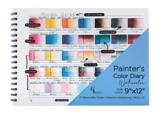 HG Art Concepts Painter's Color Diary for Watercolor 9x12 in. Pad