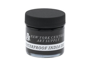 New York Central Waterproof India Ink 1 oz. Black