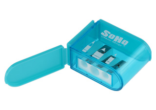 SoHo 3-Hole Pencil Sharpener Turquoise