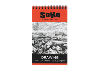 SoHo Drawing Paper 92 lb. Spiral Pad 4x6