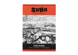 SoHo Drawing Paper 92 lb. Spiral Pad  9X12