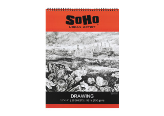 SoHo Drawing Paper 92 lb. Spiral Pad  11X14