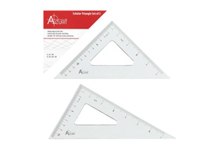 Acurit Triangle Set One Each: 6 in. 45/90 and 8 in. 30/60/90 Degrees