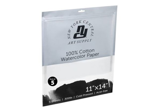 New York Central Watercolor Paper 5 Pack 300 lb. Cold Press 11X14