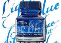 Winsor & Newton Calligraphy Ink Light Blue 30ml Bottle