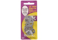 OOK Picture Hanging Offset 1/4 Inch Clip and Screw Four Pack