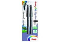 Pentel Sign Pen Fine Point Black Colored Markers 2 Pack