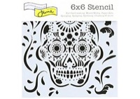 The Crafter's Workshop Stencils Mexican Skull 6x6