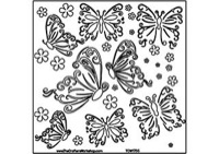The Crafter's Workshop Stencils Butterfly Meadow 6x6