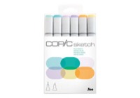 COPIC Marker Sketch 6-Color Set Pale Pastels