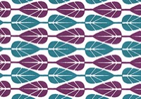 Black Ink Papers Paddle Leaf Purple/Teal 30x22in