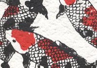 Black Ink Papers Koi Fish 21x31in