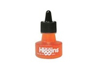 Higgins Ink Waterproof Orange Ink 1oz Bottle