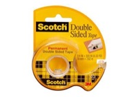 Scotch 136 Double-Sided Permanent Tape 1/2 x 250 inch Dispenser