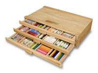 Creative Mark 3-Drawer Stackable Wood Art Storage Box