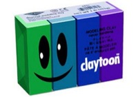 Claytoon Modeling Clay for Kids Cool Colors 4 Pack