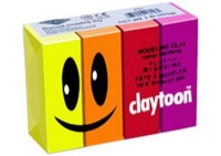Claytoon Modeling Clay for Kids Hot Colors 4 Pack