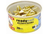 OOK Professional Picture Hangers ReadyNail Con. Hook Tidy Tin 30-pack 20 lbs