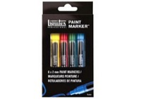 Liquitex Fine Chisel Paint Marker 2mm Set of 6 Basic Colors