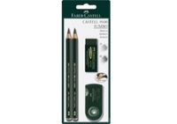 Faber-Castell 9000 Jumbo Graphite Pencil 2pk with Sharpener and Eraser
