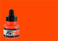Daler-Rowney FW Acrylic Ink Fluorescent Orange 1oz Bottle