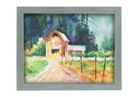 Country Chic 1.5in Wood Frame 2mm Glass & Backing 8x10 - Dixie Grey