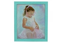 Country Chic 1.5in Wood Frame 2mm Glass & Backing 8x10 - French Teal