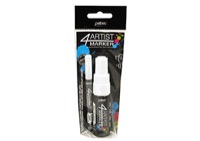 4Artist Markers Set of 2 White (2mm Fine Bullet and 8mm Broad Chisel)