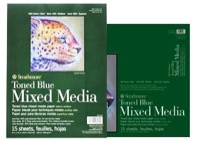 Strathmore 400 Series Glue Bound Toned Mixed Media Pad 9x12 Blue