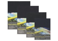 Pack of 3 Crescent #8 Textured Black Boards 5x7in