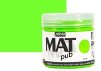 Pebeo Acrylic MAT Pub 140ml Jar Fluorescent Green
