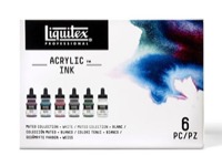 Liquitex Professional Acrylic Ink Muted Collection + White 30ml Set of 6