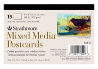 Strathmore Mixed Media Postcard Pad 4x6in 300gsm 15 Sheets