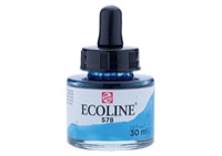 Ecoline Liquid Watercolor 30mL Pipette Jar Sky Blue Cyan