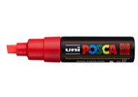 POSCA Paint Marker PC-8K Broad Chisel Fluorescent Red