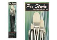 ProStroke Bristle Brush Filbert Value Set of 5