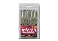 Sakura Pigma Micron 05 Pen 0.45mm Set of 6 Colors
