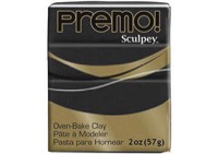Polyform Sculpey Premo! Black Modeling Clay 2oz Bar
