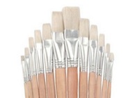 Creative Mark Value Line Flat Bristle Brushes 12 Set