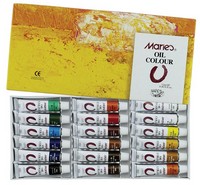 Maries Extra Fine Oil Color Set of 18 Colors 12 ml Tubes