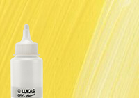 Lukas Cryl Liquid Acrylic Paint Lemon Yellow Primary 250ml Bottle
