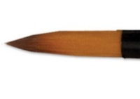 Ebony Splendor Series 387 Short Handle Brush Round Brush Size 2/0