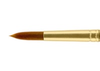 Qualita Golden Taklon Short Handle Round Brush Size 0
