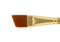Qualita Golden Taklon Short Handle Angular Brush 1/8 in.