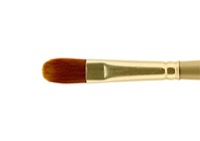 Qualita Golden Taklon Short Handle Filbert Brush Size 2