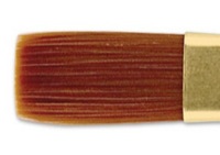 Qualita Golden Taklon Long Handle Flat Brush Size 2