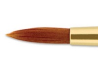 Qualita Golden Taklon Long Handle Round Brush Size 1