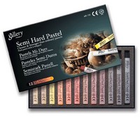 Mungyo Gallery Semi-Hard Pastels Set of 12 Earthtones