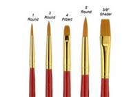 Fundamentals Short Handled 5 Set Decorative Arts Brushes No. 8
