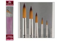 Creative Inspirations Dura-Handle Long Handle Round Brushes 5 Set